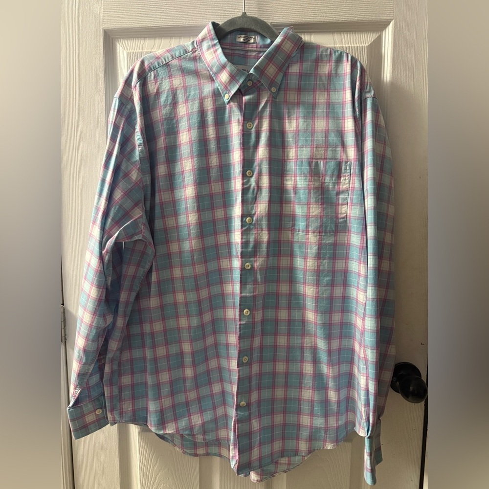 Peter Millar Crown Comfort Shirt Multicolor Plaid Size XXL